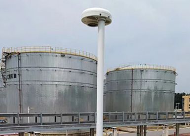 舟山某油污處理公司油庫(kù)區(qū)使用雷電預(yù)警系統(tǒng)-保障了財(cái)產(chǎn) 作業(yè)安全【杭州易造】